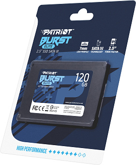 Накопитель SSD SATA .120Gb Patriot Burst Elite (SATA3, 450/320 Мбайт/сек)