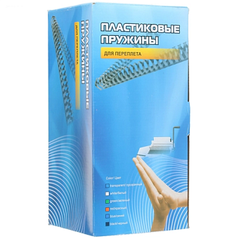 Пружина пластиковая Office Kit 25мм, черная, 50шт