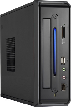 Корпус LinkWorld LC-820-01B (HTPC, 68х200х310мм, 2*USB, CardReader, mini-ITX, 65W) чёрный