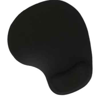 Коврик для мыши Gembird MP-WR-BLACK с подушкой под запястье, черный