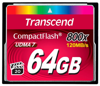 Карта памяти CF .64Gb Transcend Compact Flash 800x