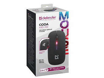 Мышь беспроводная Defender Coda MB-261 Black