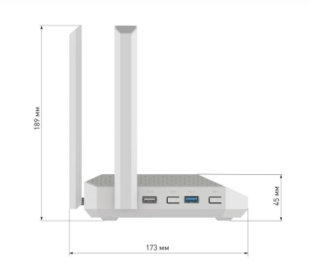 Wi-Fi роутер Netcraze Ultra BE7200 2500 Мбит/с, белый