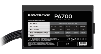 Блок питания 700W Powercase PA700 120mm, APFC, черный
