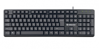 Клавиатура проводная Defender Daily HB-162 USB черный