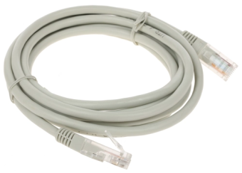 Кабель патч-корд .Patch cord кат.5e, медный  2.0м, серый