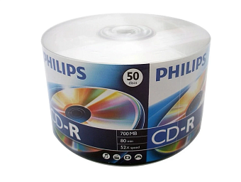 Диск CD-R 700 Mb Philips 52x Cake Box (50шт.)
