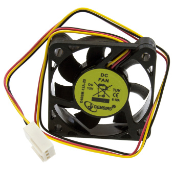 Вентилятор для корпуса 40mm Gembird D40SM-12A-25 (3pin, 40x40x10мм, 30дБ, 6000об/мин)