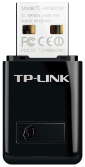 Сетевая карта USB2.0 TP-Link TL-WN823N (802.11b/g/n, до 300Mbps, 2.4GHz)
