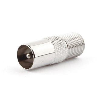Переходник TV (m) --> F (f)  Cablexpert APL-FTVM-01, блистер