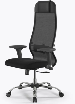 Кресло МЕТТА ErgoLife Sit 10 12E.D.1.2A3  (Экокожа, 2D подл, каплевидная крестовина, до 120кг) Черный