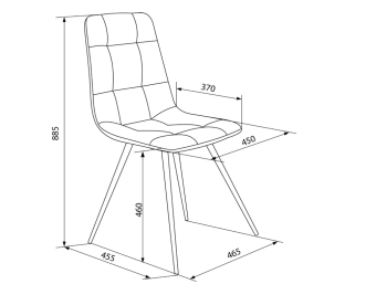 Кресло Бюрократ CH-K1_4 комплект 4шт св.серый Holland 09 металл черный на ножках