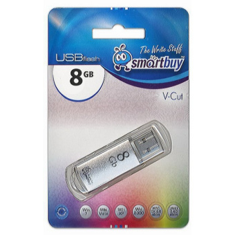 Флешка 8Gb SmartBuy V-Cut USB Silver