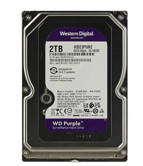 Жесткий диск SATA .2Tb WD Purple 5400rpm 64Mb SATA-3