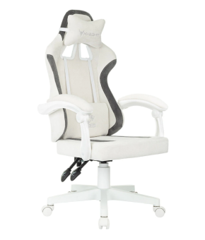 Кресло Knight Wolf WH молочный/серый крестов. пластик пластик белый