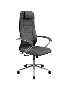 Кресло МЕТТА ErgoLife S 10 B1-128K - Ткань(Багама) Темно-Серый