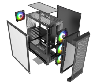 Корпус Powercase Ultimate ARGB ATX чёрный