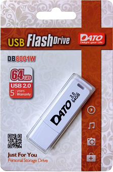 Флешка .64Gb DATO DB8001 USB белый
