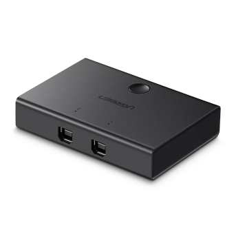 Переключатель USB 2.0 UGREEN (30345) 2 в 1, черный