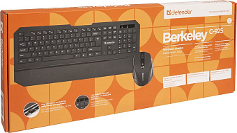 Комплект беспроводной (клавиатура+мышь) Defender Berkeley C-925 USB Wireless черный