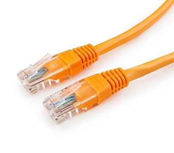 Кабель патч-корд .Patch cord кат.5e  0.25м, Cablexpert, многожильный, оранжевый