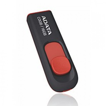 Флешка 16Gb ADATA [C008] USB black-red