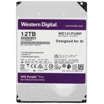 Жесткий диск SATA 12Tb WD Purple Pro 7200rpm 256Mb SATA-3