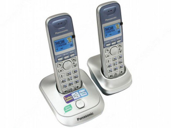 Радиотелефон Panasonic DECT KX-TG 2512 RUS (АОН, +доп. трубка, спикерфон, полифония, серебристый)