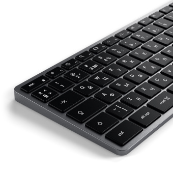 Клавиатура проводная Satechi Slim W3 USB-C Wired Keyboard (алюминиевый корпус, подсветка с тремя уровнями) Space Gray
