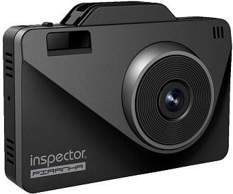 Видеорегистратор с радар-детектором Inspector Piranha GPS, FullHD, 370mAh, черный