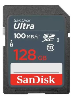 Карта памяти SD 128Gb SanDisk Ultra SDXC Class 10 (100 Мбайт/сек)