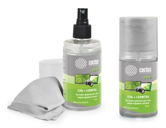 Спрей Cactus CS-S3004E для экранов и оптики (салфетка 18*18см + гель 200мл)