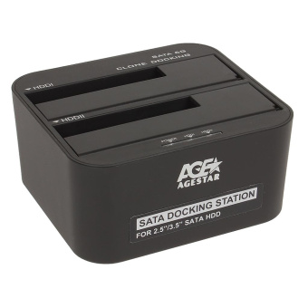 Док-станция AgeStar 3UBT6-6G (2.5"/3.5" HDD, блок питания) черный