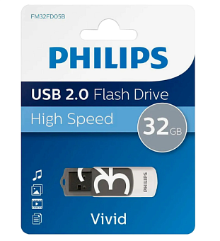 Флешка 32Gb PHILIPS VIVID2.0 USB 2.0