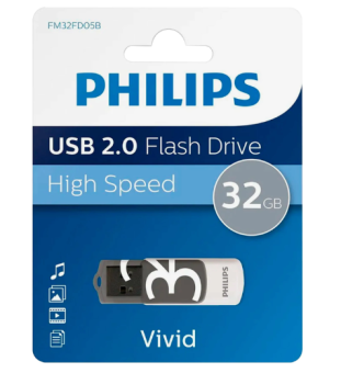 Флешка 32Gb PHILIPS VIVID2.0 USB 2.0