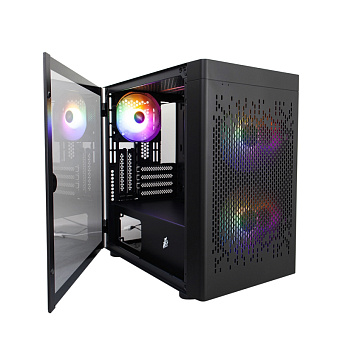 Корпус 1STPLAYER DK D3-B FRGB mATX Black