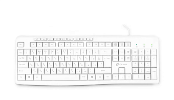 Клавиатура проводная Оклик 305M Multimedia белый