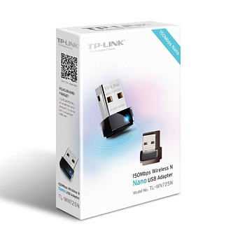 Сетевая карта USB2.0 TP-Link TL-WN725N (802.11b/g/n, до 150Mbps, 2.4GHz)