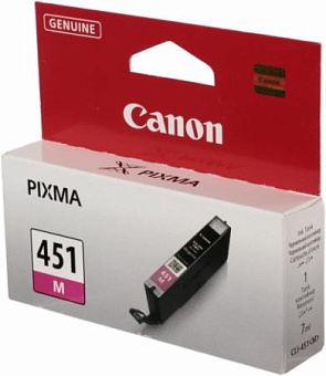 Картридж струйный Canon CLI-451M для PIXMA iP7240/MG6340/MG5440, пурпурный
