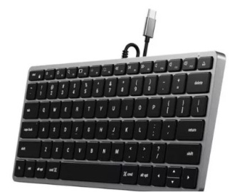 Клавиатура проводная Satechi Slim W1 USB-C Wired Keyboard (металлический корпус, светодиодная подсве