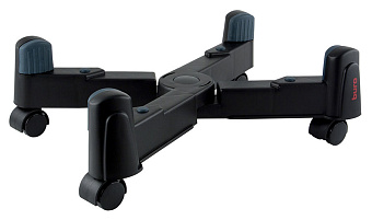 Подставка под системный блок пластмассовая, на колесиках BURO BU-CS2AB черная