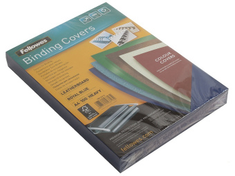 Обложка для переплёта Fellowes A4 Delta (тиснение под кожу, 250 гр/м., 100 шт) синяя