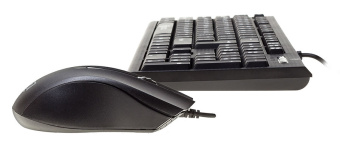 Комплект проводной (клавиатура+мышь) OKLICK 620M (красные буквы кириллицы) USB черный