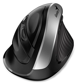 Мышь беспроводная Genius Vertical Ergonomic Silent Ergo 8250S серебристый/серый