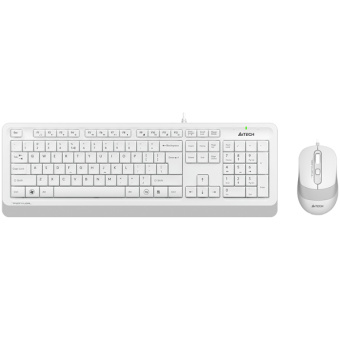 Комплект проводной (клавиатура+мышь) A4Tech Fstyler F1010 белый/серый