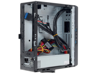 Корпус Powerman EQ101 (SlimCase, 2*USB3.0, 200W, mini-ITX, чёрный)