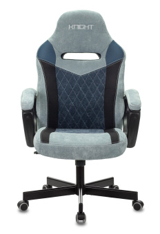 Кресло Zombie VIKING 6 KNIGHT Fabric (ткань, мех. качания, крест. металл, до 120 кг) Синий