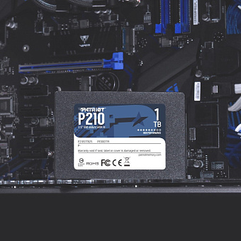 Накопитель SSD SATA 1Tb Patriot P210 (3D TLC, 500/400 Мбайт/сек, 640 TBW)
