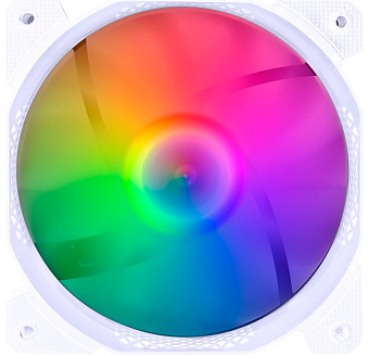 Вентилятор для корпуса 120mm 1STPLAYER F1 3-Pin, 1100 об/мин, FRGB, White