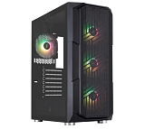Корпус 1STPLAYER XF-BK-4F7 ARGB ATX чёрный
